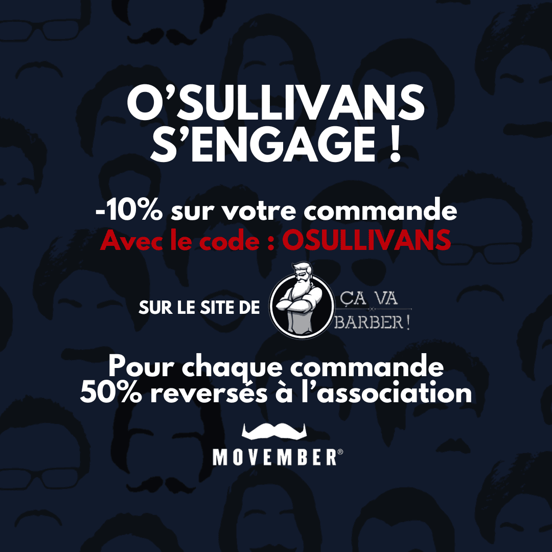 O'Sullivans s'engage pour Movember - Code Promo