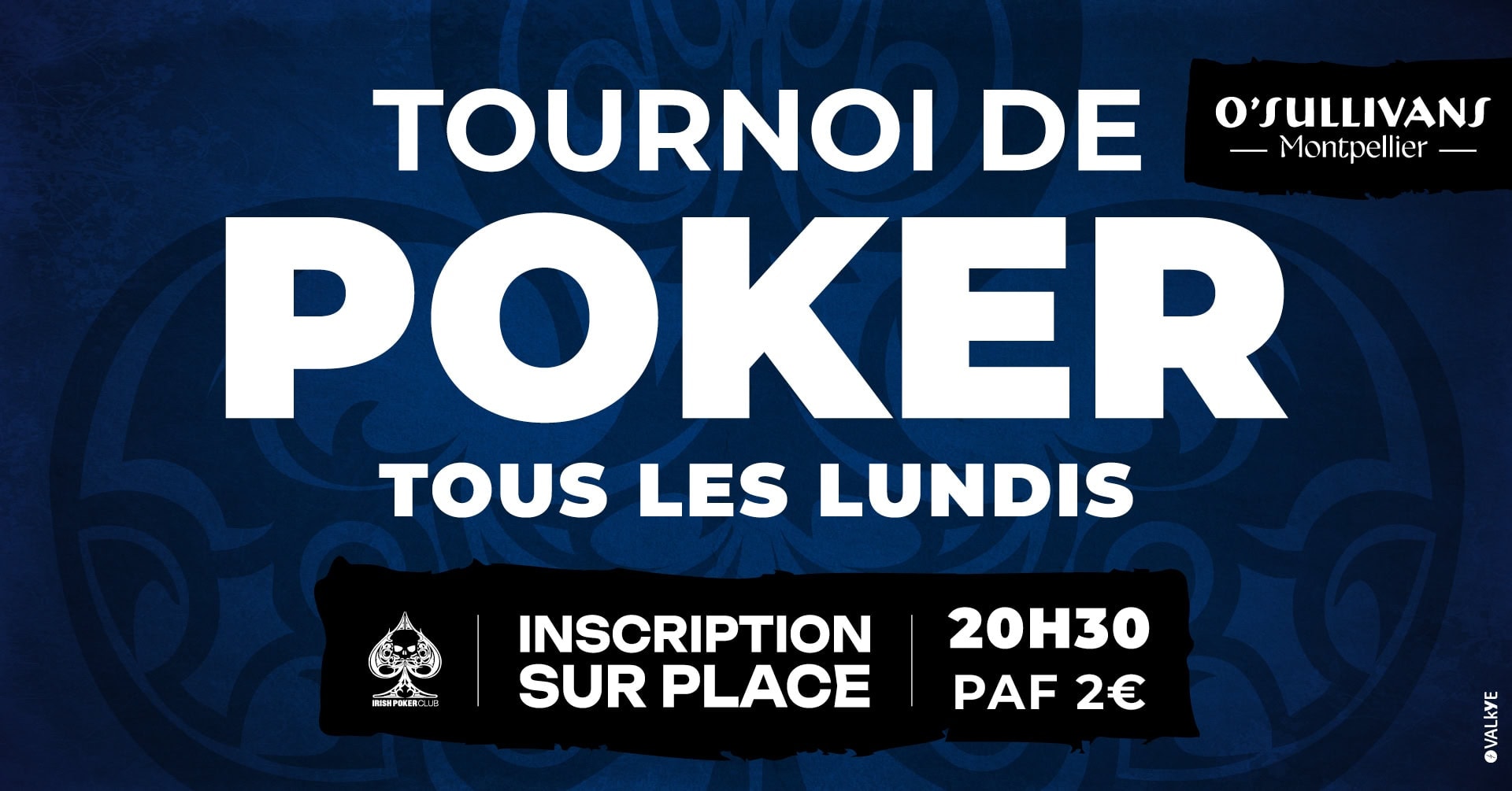 Tournoi de poker O’SULLIVANS Montpellier