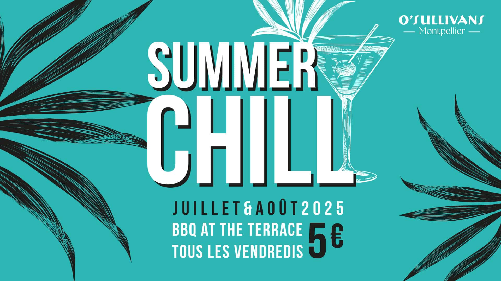 Barbecue en terrasse O’Sullivans Montpellier tous les vendredis
