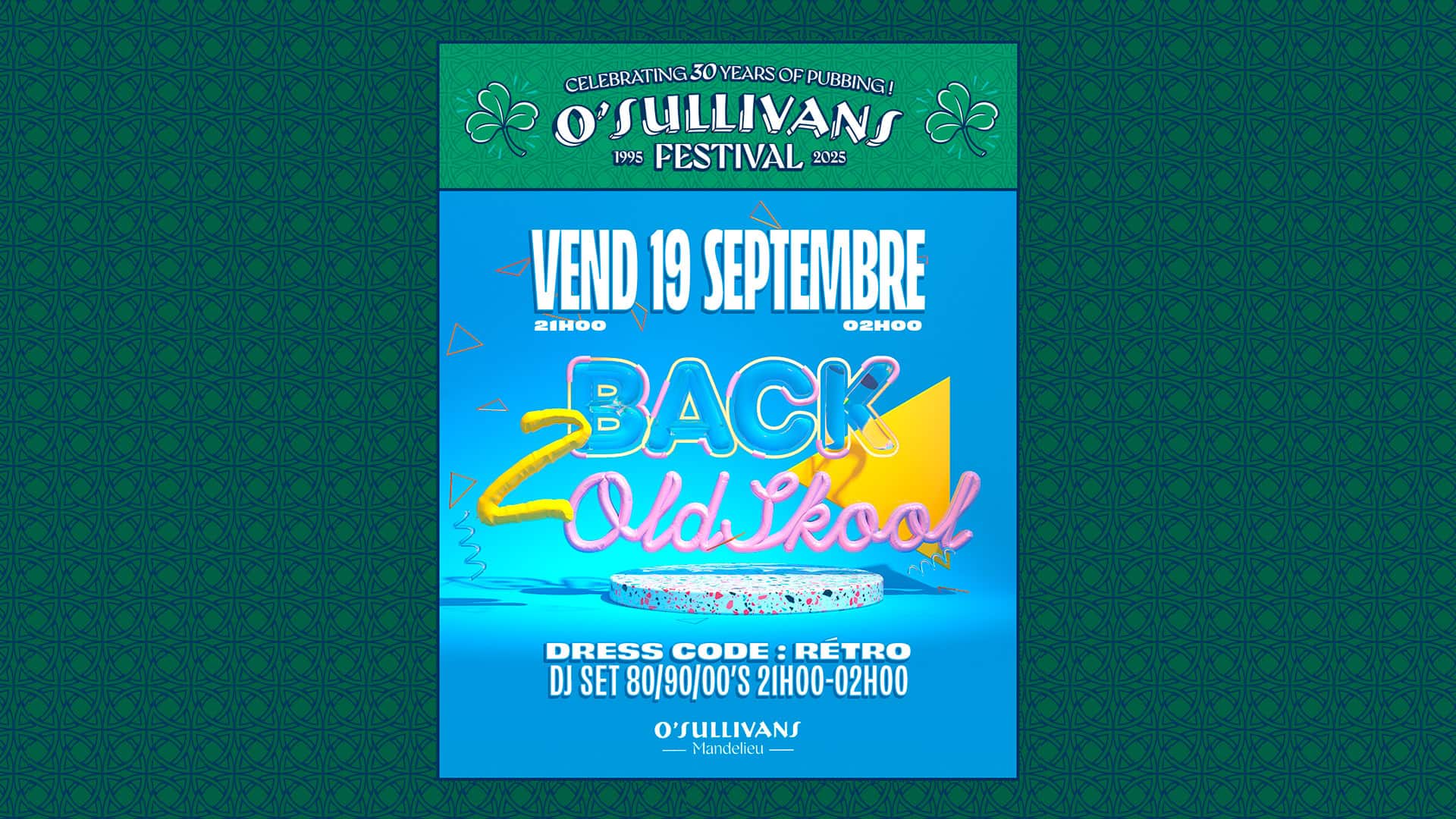 30 ans O'Sullivans Festival MANDELIEU