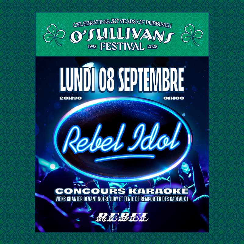 30ans O'Sullivans REBEL BAR