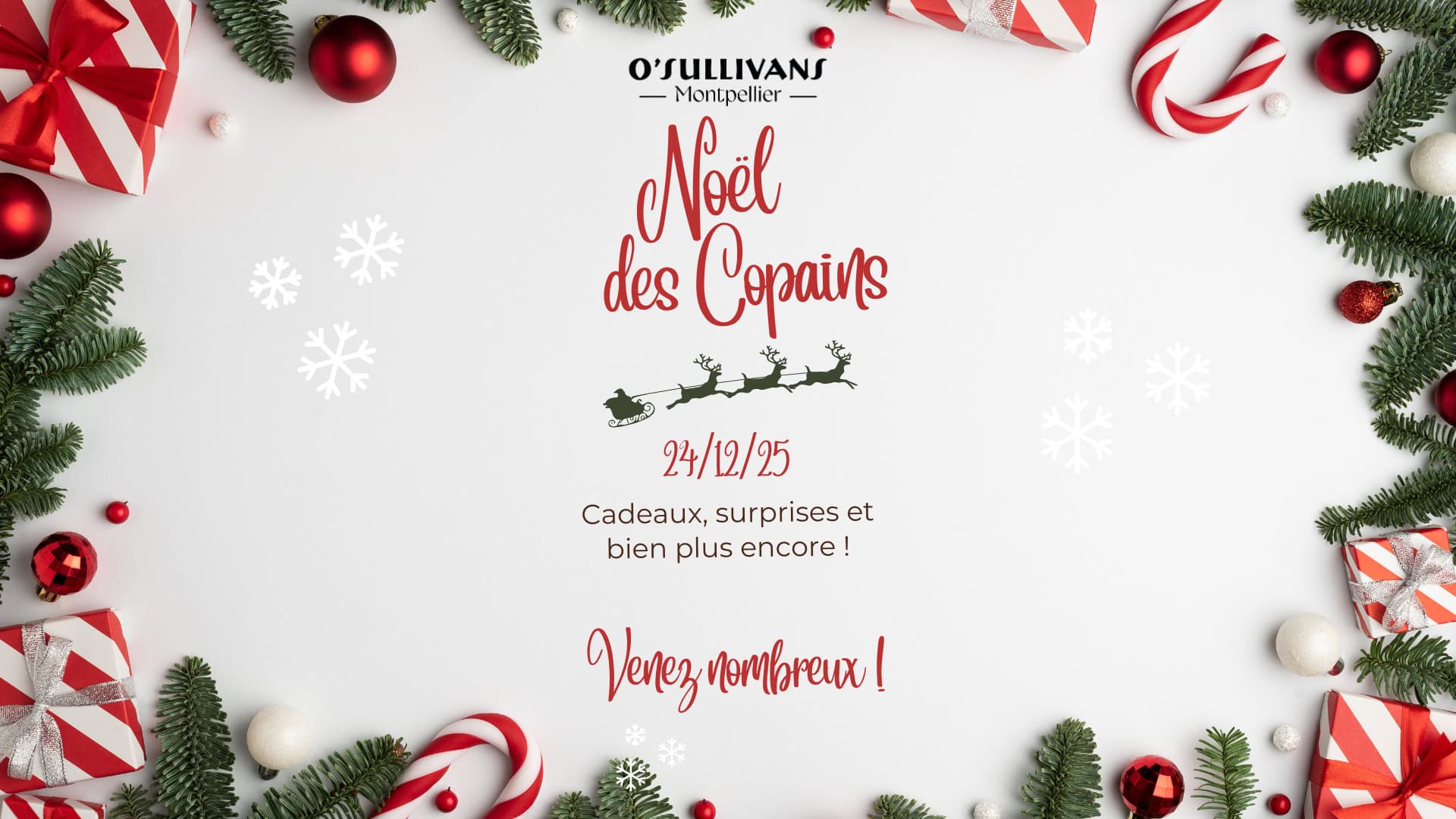 Soirée de Noël des copains O'Sullivans Pub Montpellier